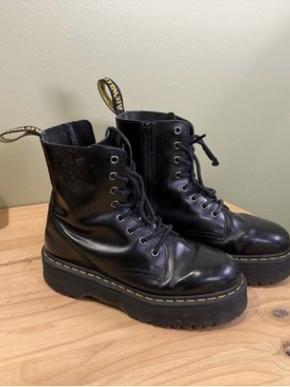 Dr. Martens JADON Black Lace-Up Platform Boots